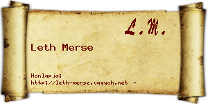 Leth Merse névjegykártya